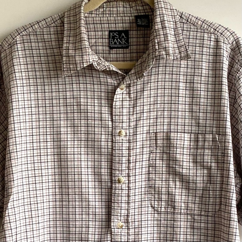 Jos. A. Bank Tan Casual Button Down Shirt